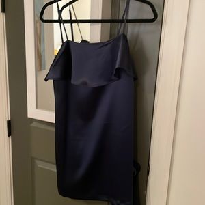 Urban Outfitters Kimchi Blue Ruffle Neck Satin Slip Dress - XS